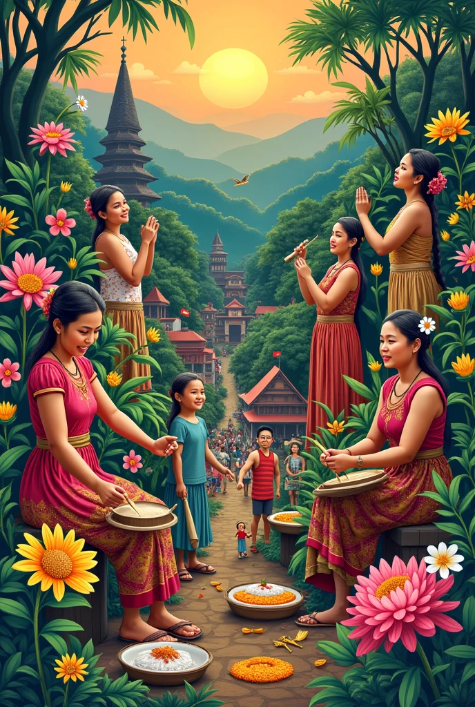 Create a painting about Filipino culture, easy painting and it has principles of arts and elements of arts