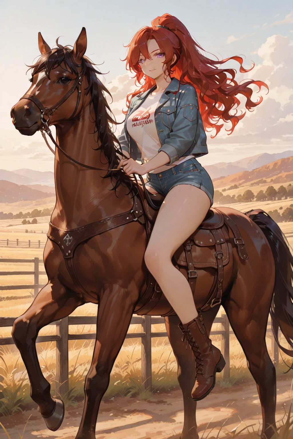 score_9, score_8, score_7_up, 1girl, 2boy, magnificent body, A luscious milkmaid has fun with her boyfriend on a farm, spread your legs, friendly sex