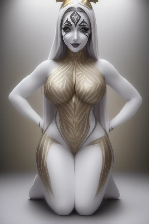 （perfect slim figure:1.2+Beautiful face,Voluptious body:1.3+white skinned,red pupils,）,4K quality,Full body like,Brown skin，Girl standing position,The barefoot,White color hair, (nabel:1.1)、(fatness:0.8), （比基尼:1.1）