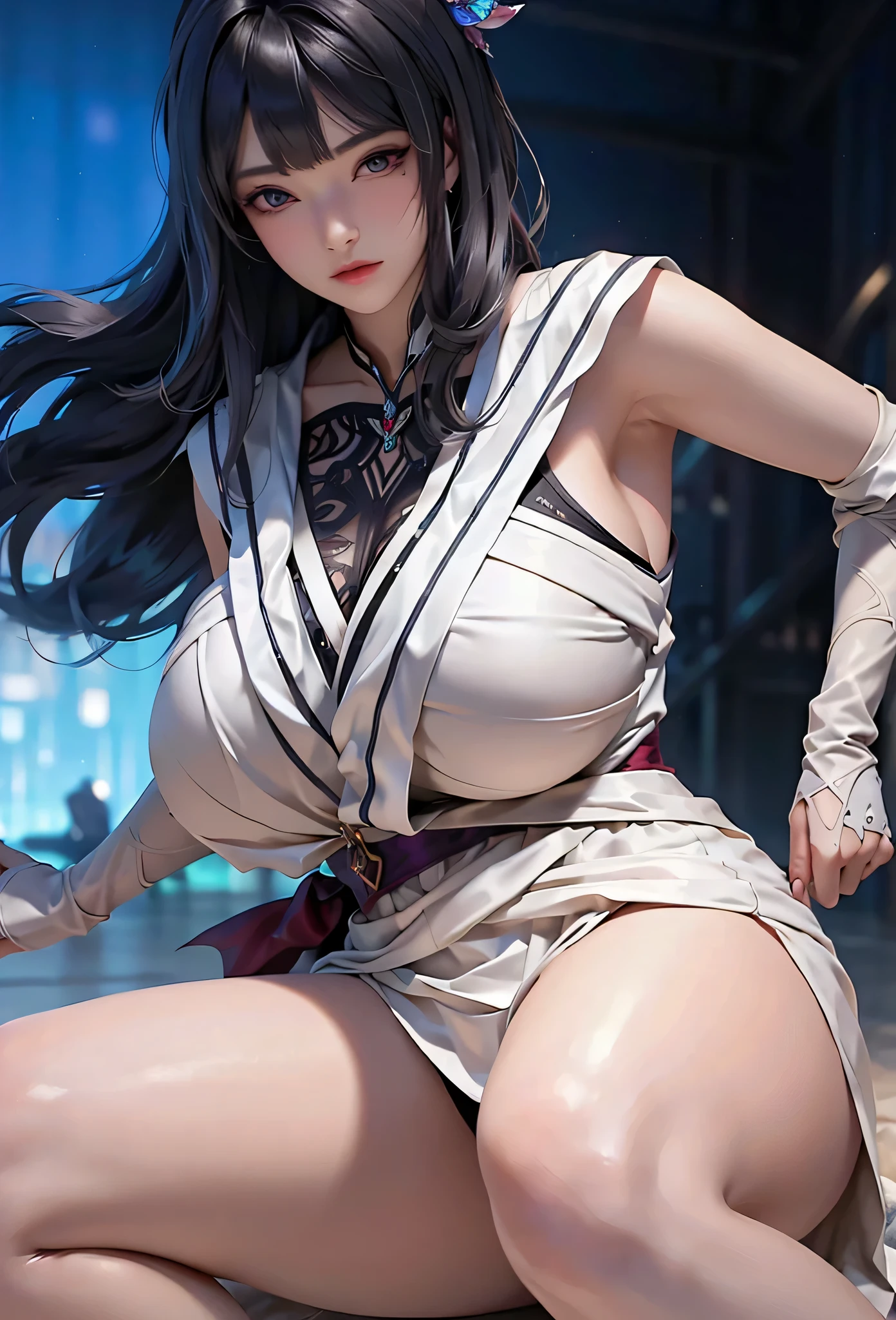 Light线追踪,{best quality},{ {masterpiece}},Extremely detailed 8k wallpaper,{Extremely refined},rich and colorful, Intricate details, Cool and shinny skin,1080P,Soft,Sense of Brokenness,肌肤Light滑如丝,3d,masterpiece,best quality,插图Very detailed, beautiful eyes, Very detailed的 8k cg 壁纸,Extremely refined女孩,8k wallpaper, best quality, noon, pure beauty, Chinese style telephoto lens, image(Front focus), (in the darkness:1.6), 大卫·霍克尼和阿尔方斯·穆夏的超realism女性肖像, Fantasy Art, Photo-real, Art Station, poster, , Very detailed的脸, 4K, The award-winning, ((masterpiece, best quality)), Delicate face, Whole body love, Rich in details, Multiple poses and expressions, Very detailed, depth, Many parts,Light粒子, Soft lighting, Volumetric Lighting, Intricate details, Attention to detail, 1 girl, solitary, Long eyelashes, Looking at the audience, Gorgeous dress, Puff sleeves, Juliet Sleeves, (Long sleeve:1.2), Red tie, ,(masterpiece, best quality, Extremely detailed, (Detailed background, Dark Fantasy), (美丽Delicate face), High contrast, (Optimal Lighting, Extremely refined), ((Light)), rich and colorful, Extremely detailed, 戏剧性的Light, Intricate details, (1 girl, solitary, Pointed face, Dynamic Angle), Depth of Field, Black Light particles,(shattered glass),Magic Circle, big breasts, big boobs, big natural sagging breasts, busty, sexy, alone, full body, no crowd, no people, quite background, huge breast, large breast, pony hair, better fingers, black eyes, bloom atmosphere, blur,