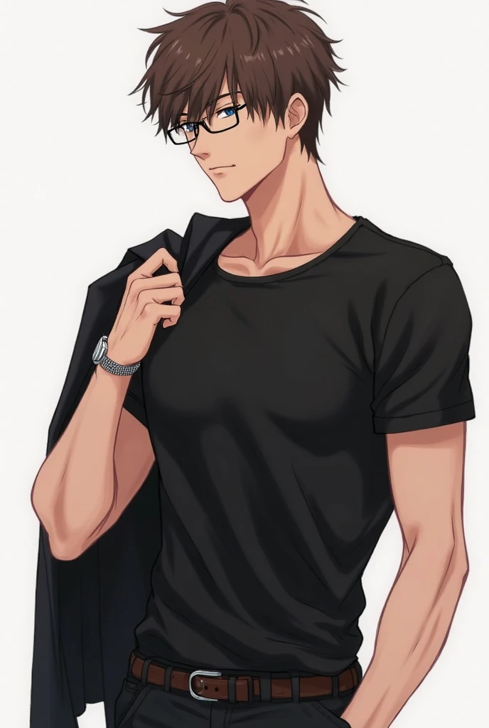 1 boy, gray-white hair, blue-gray eyes, skinny, casual plain black shirt, black casual pants, neckless and rings, absurdres, high res, ultrasharp, 8k, masterpiece, looking at viewer