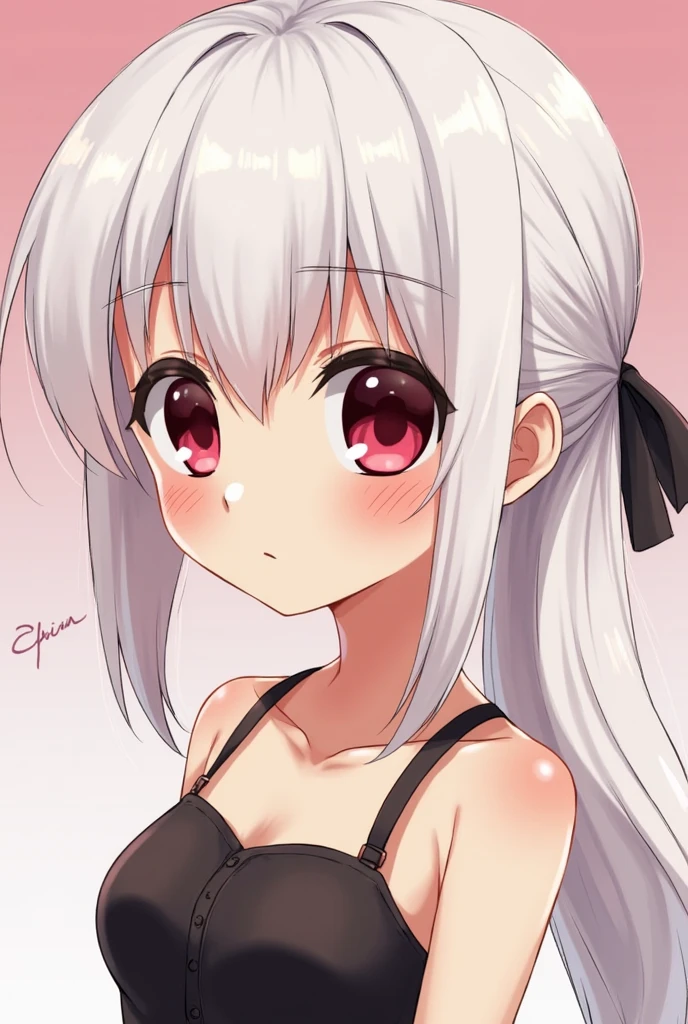 (highest quality,4k,8K,High resolution,masterpiece:1.2),Super detailed,, girl , Between the eyebrows, 1 girl:1.3, gray hair, red eye, slanted eyes, Fair skin, Fair skin肌, fine skin, detailed face, , cute face, baby face, ideal proportions,(Loli:1.3), young girl, 10 years old,  body shape, pink bra, pink panties, female brat, turn your arms behind your back, white background,twin tails
