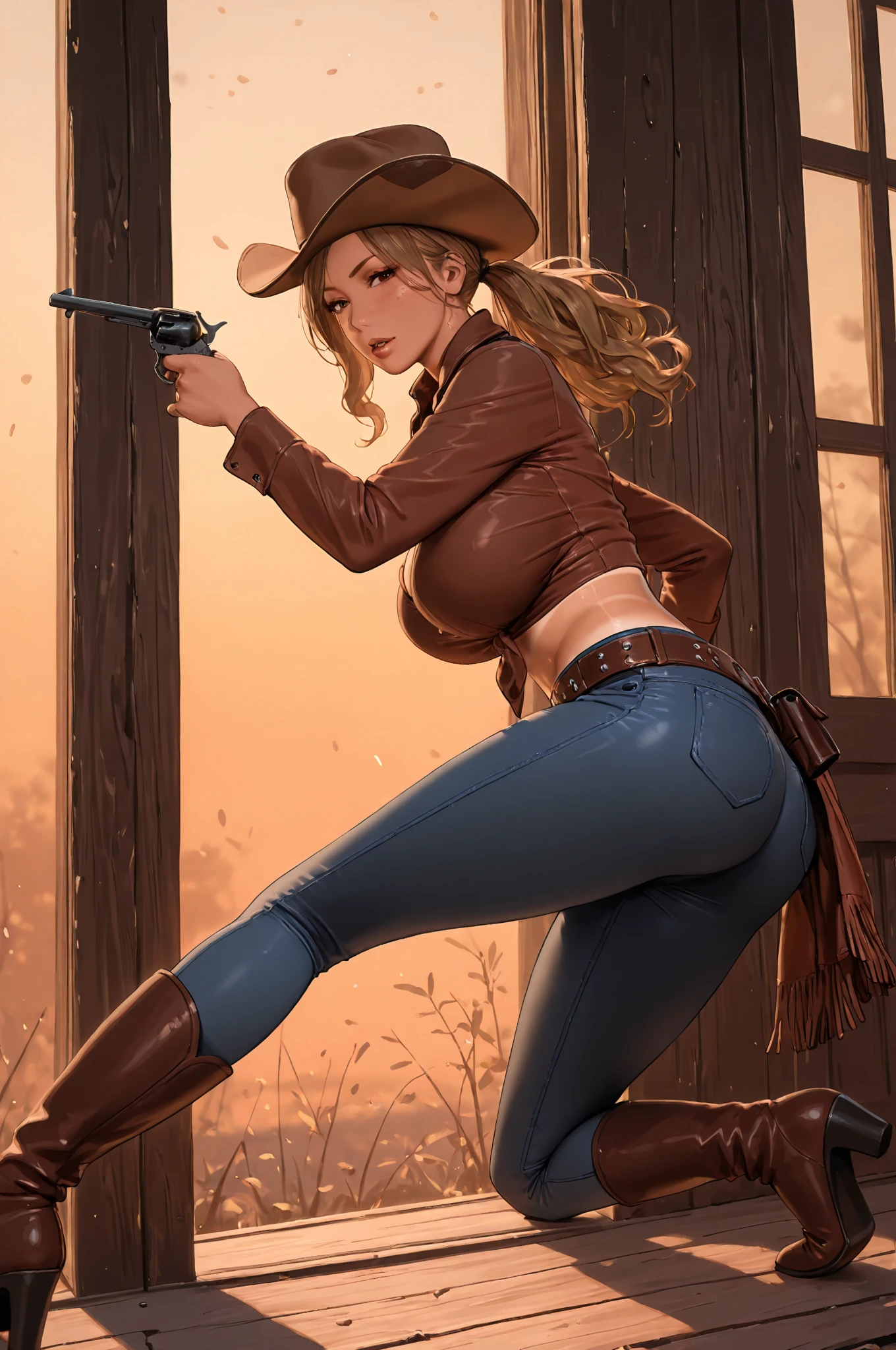 exquisite hunting woman, well endowed with breasts and ass, is deflowered by a poacher; explicit sex, iconic image, fine details in the deflowering, masterpiece, explicit sex (explicit sex), high quality image