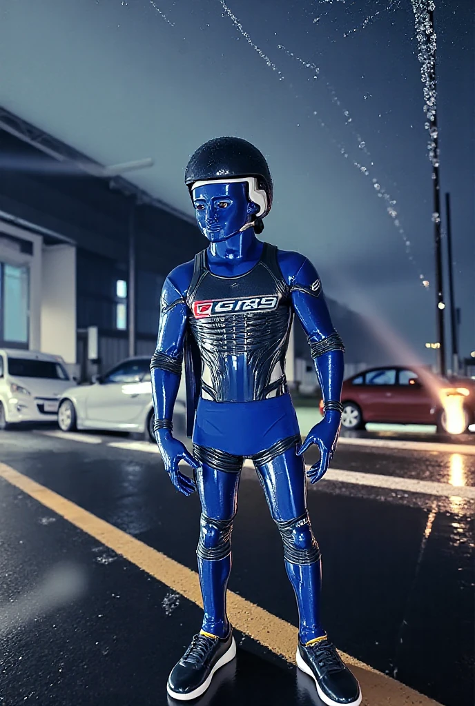 Mini girl with robocop armor