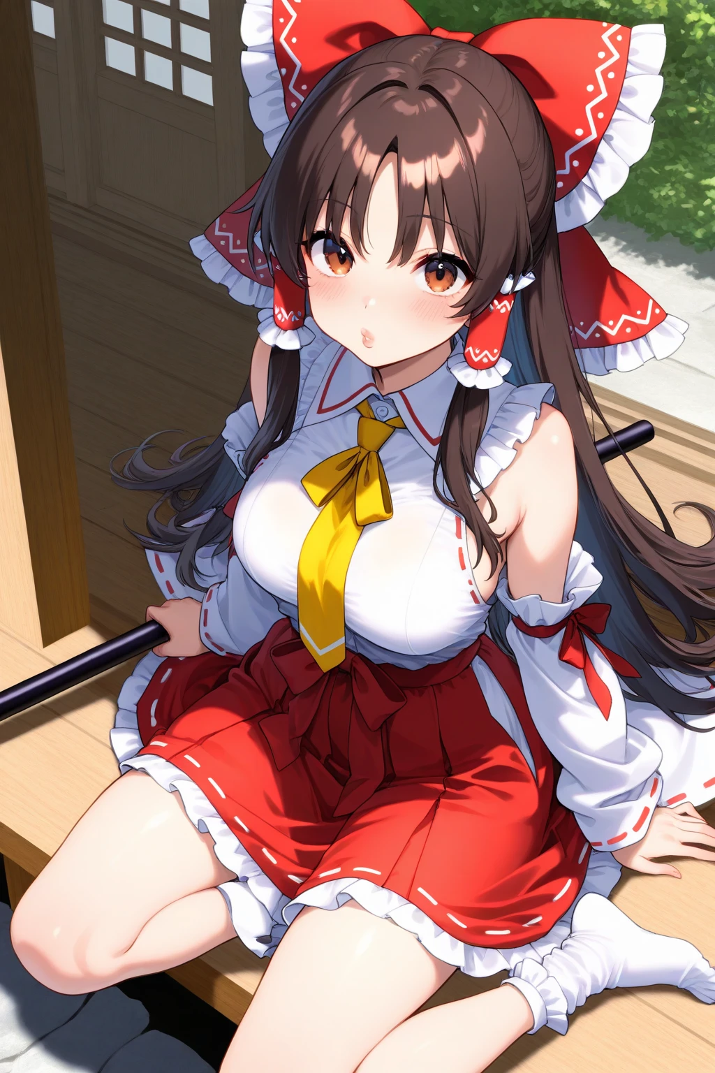 masterpiece,hentai anime character, I'm straddling a man's crotch, Ryza having intense cowgirl sex, (((Aggressive vaginal sex: 1.2))), favorite,Bounce and shake wildly,, 32K,Super detailed,Ultra-detailed,Big Breasts, Vibrant breasts, Short brown hair, shirt, Shorts, Red shorts, White Beret, Black knee socks, Ryza outfit, loungewear, {{A biological weapon that preyed on the sleeping Ryza and transformed into her appearance, Big  bouncing}}, Shake violently, Overall view, Town, NSFW