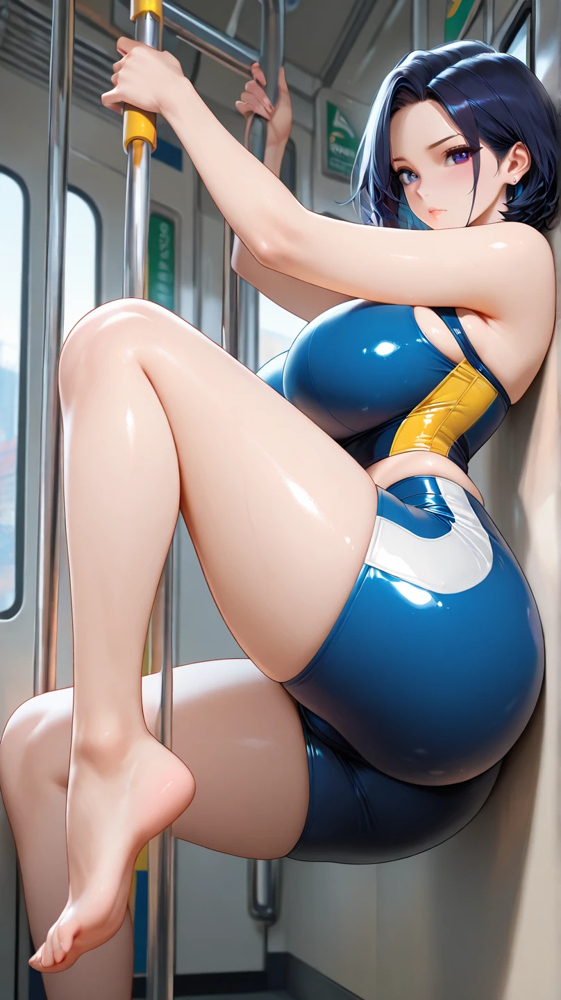we, (weがin cowgirl position性交する:1.9999999), ((realistic, highest quality, High resolution, real women pictures:1.6)), (((A 16-year-old girl wearing a long-sleeved leotard for gymnastics competitions:1.8)), (high neck leotard:1.4), (slender body shape:1.9), in cowgirl position性交する美少女, ((anatomically correct:1.2)), (leotard with thin fabric:1.01), (Cowgirl pose with penis inserted into vagina:1.8), curved body, 大きく股を開いてin cowgirl position, 濡れると肌に吸い付くhigh neck leotard, (we'short hair:1.5), Detailed depiction of the vagina, beautiful thighs, penis thrusts up vagina, nose too small, thin waist, 16 year old beautiful girl has sex with her clothes on, saddle, in cowgirl position, girl straddling a big man, (normal limb:1.4), Too cute small face, The whole body is wet with sweat, (put your hands behind your head:1.5), can'I can't see my nostrils, (we:1.7), realistic, lips slightly open, (anatomically correct:1.2), (Big man inserts his penis into we and shakes his hips:1.7), (In front of an audience:1.4), 美女が大男とin cowgirl position性交を, The most erotic and cute face