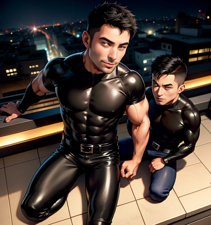 High quality two men in love 20years old,a daddy,tight black shiny suit sit down,k hd,in the office,muscle, gay ,black hair,asia face,masculine,strong man,the boss is,handsome,sex,leather gloves,lecherous dad,look straight ahead,Dad is erection