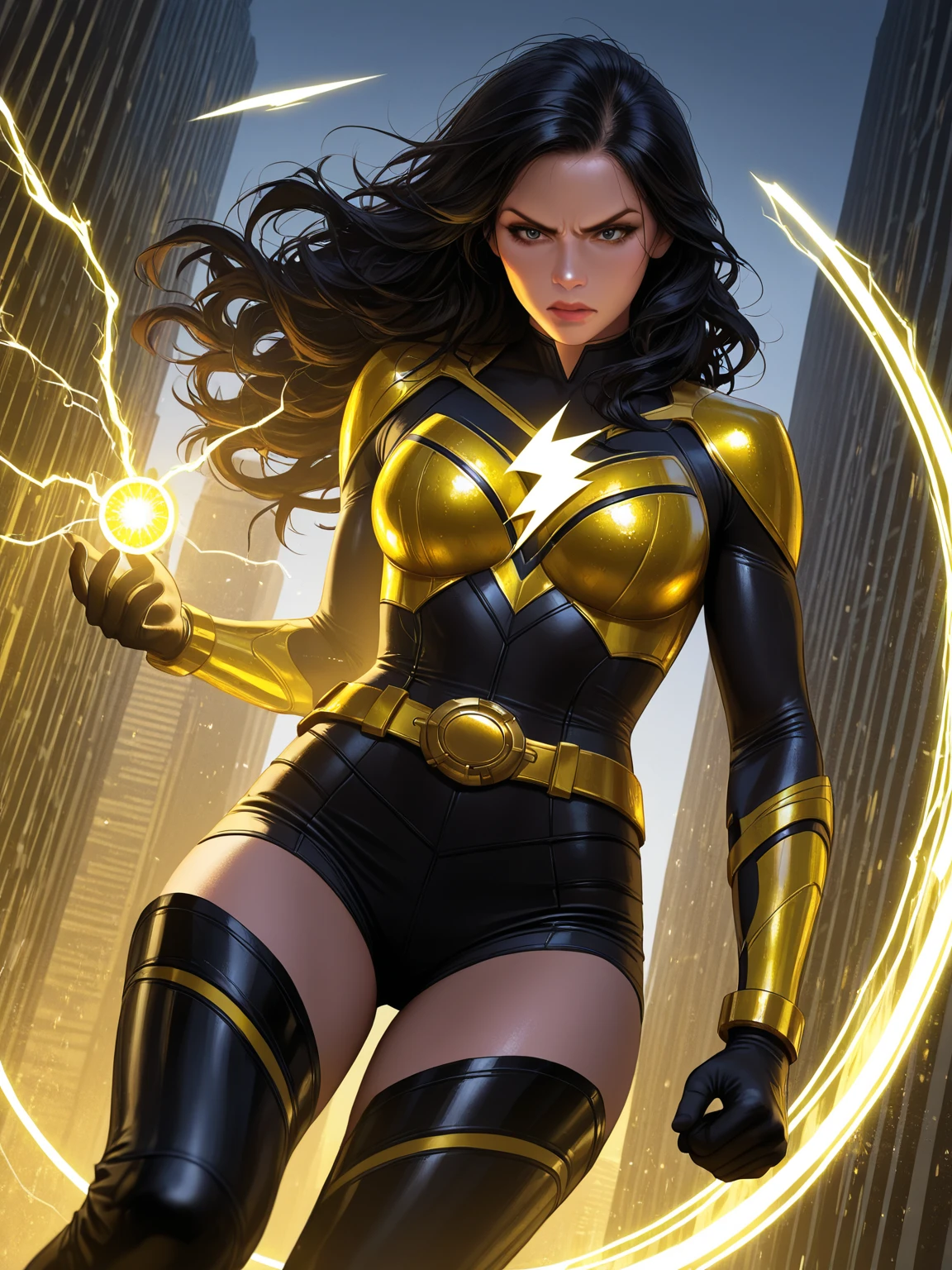Mujer el flash dc comics, oscuro, intrincado, elegante, muy detallado, Pintura digital, Artstation, arte conceptual, smooth and sharp focus, illustration, arte de artgerm y greg rutkowski y alphonse mucha y william - adolphe bouguereau