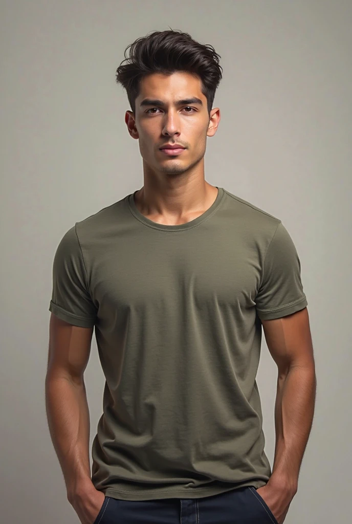 A 22 old handsome boy and bagground is trading