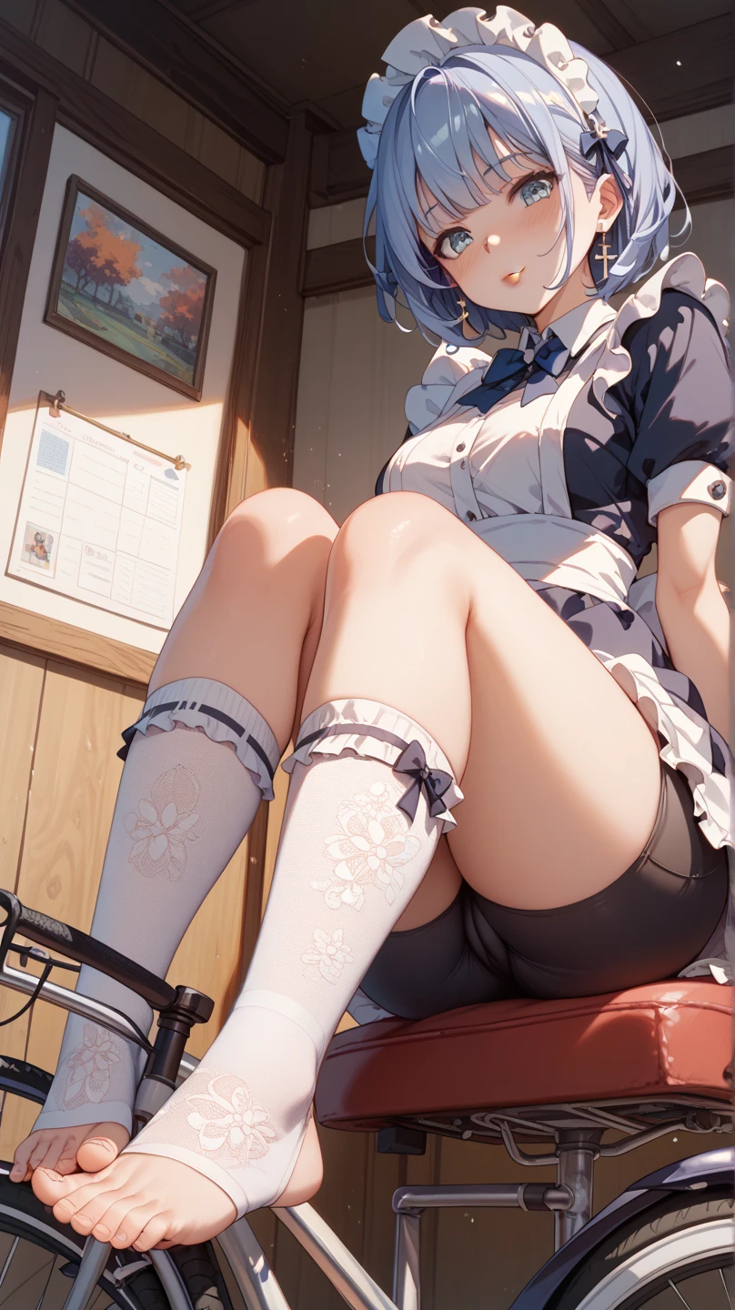 anime girl sitting on a chair with a sheet of music, anime barbie in white stockings, the anime girl is crouching, beautiful anime girl squatting, a hyperrealistic schoolgirl, hyperrealistic schoolgirl, seductive anime girl, clean detailed anime art, beautiful anime high school girl, smooth anime cg art, | fine detail anime, full length and white stockings