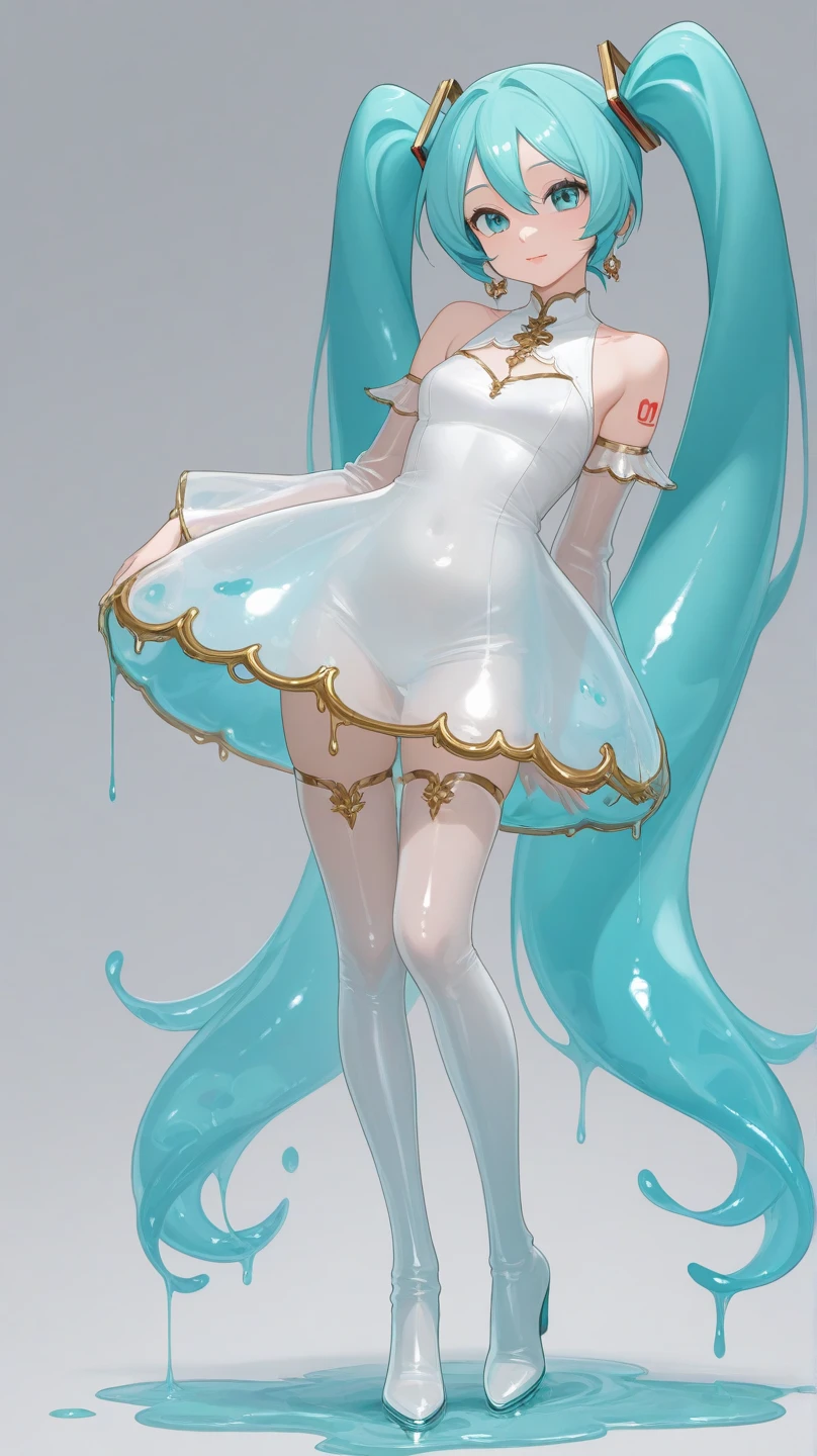 ((Full body photo)). Laura/woman with large breasts is standing, ((wearing black maid's outfit with white/extremely tight parts on her body and maid's headdress on her head)), she is inside a graveyard at night this (raining hard and thundering very hard), her (head/clothing/body soaked in water:1.4), she is looking at the viewer, smiling, Doing pose. She has (blue hair:1.2) and (green eyes:1.2), Mortal Kombat, anime, framed, symmetry, 16k, best quality, super detail, textured skin, UHD