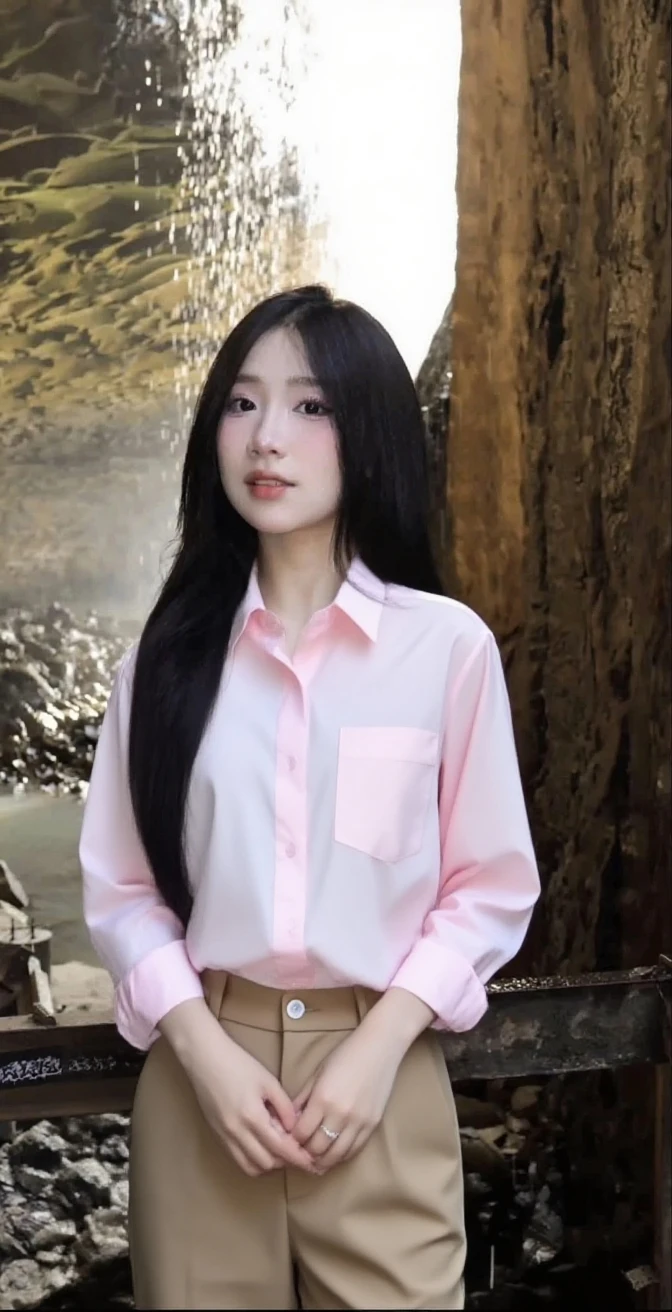 Very long hair beautiful girl lurge body