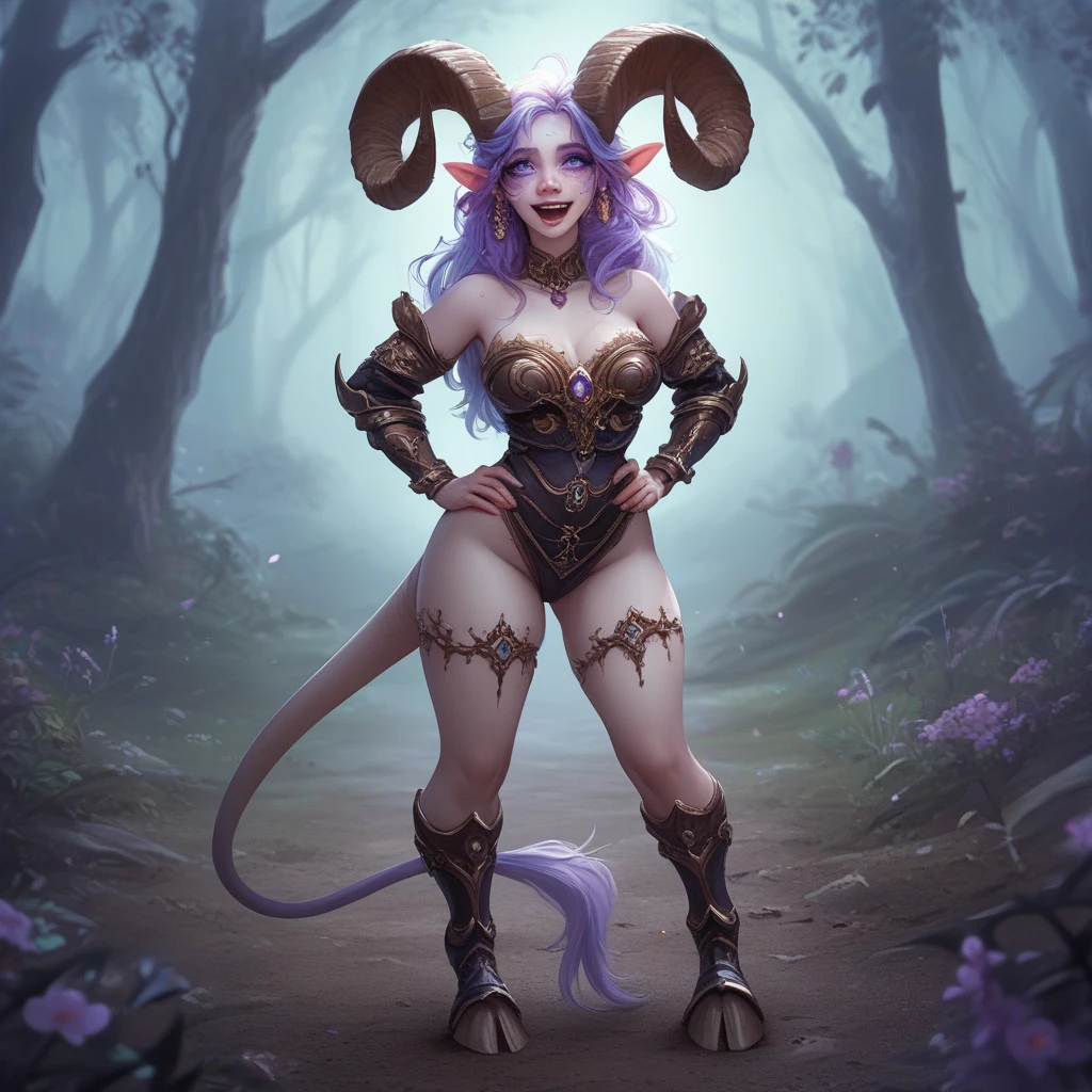 ((masterpiece)),(((best quality))),(((character design sheet,same character,front, side, back)),illustration, full body art with feet visible of a druid girl with deer horns in a cute dress, intricate detailes, cute pose, standing on one leg, flat white background, holding staff with two hands behind her back