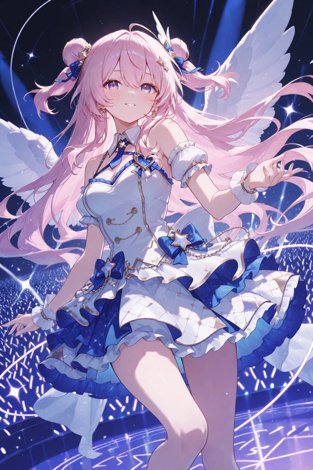 ((best quality)), (Ultra Detailed), ((Extremely detailed)), (fair), ((Kawaii girl)),  ((Ultra HD)), (masterpiece), (high quality), (best quality), (4K), (high quality), （1 girl）, （Random Action），Parted bangs, ((Hair intake)), Long hair,（Random Hairstyle）， Larger breasts, slim body, （Transparent fabric），Succubus， Normal arm ，miniskirt ，Exposing underwear，Exposing the belly，Belly tattoo，Starry Sky