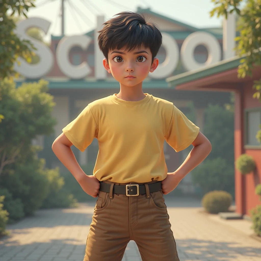 there is a boy sitting on a ledge in a city, with a cool pose, cool pose, hyper realistic background, casual pose, rock superhero pose, inspired by Abidin Dino, superhero pose, doing a majestic pose, animation still, hero pose colorful city lighting, background blur, inspired by Goro Fujita, strong pose, ultrahd, maximum quality, hero anime style, comics,