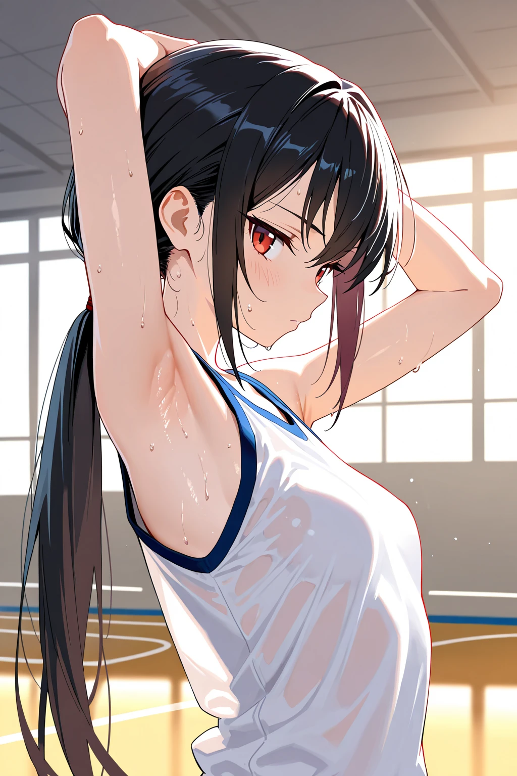 mastute piece,Best Quality,insanely detailed,8k cg,nsfw,
(shoot upper body:1.3),
(1girls:1.3),standing,looking at viewr,body in front,both arms behind back,(karate、karate着),
break,
blush,shy,(trembling:1.2),(Brown Hair),
break,
perfect breasts,perfect teats,(open mouth:0.9),
(karate道場)、