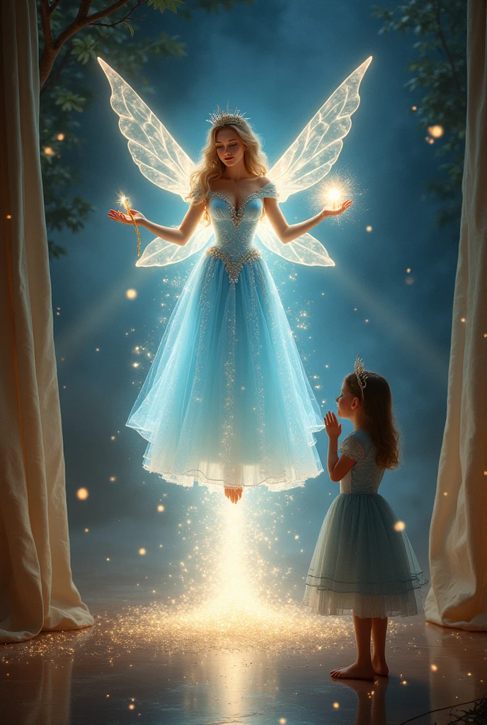 Whimsical, semi-realistic digital painting with vibrant colors and a magical glow.