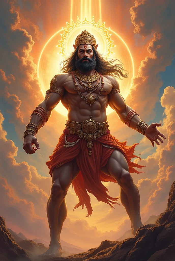 Hanuman eating a sun