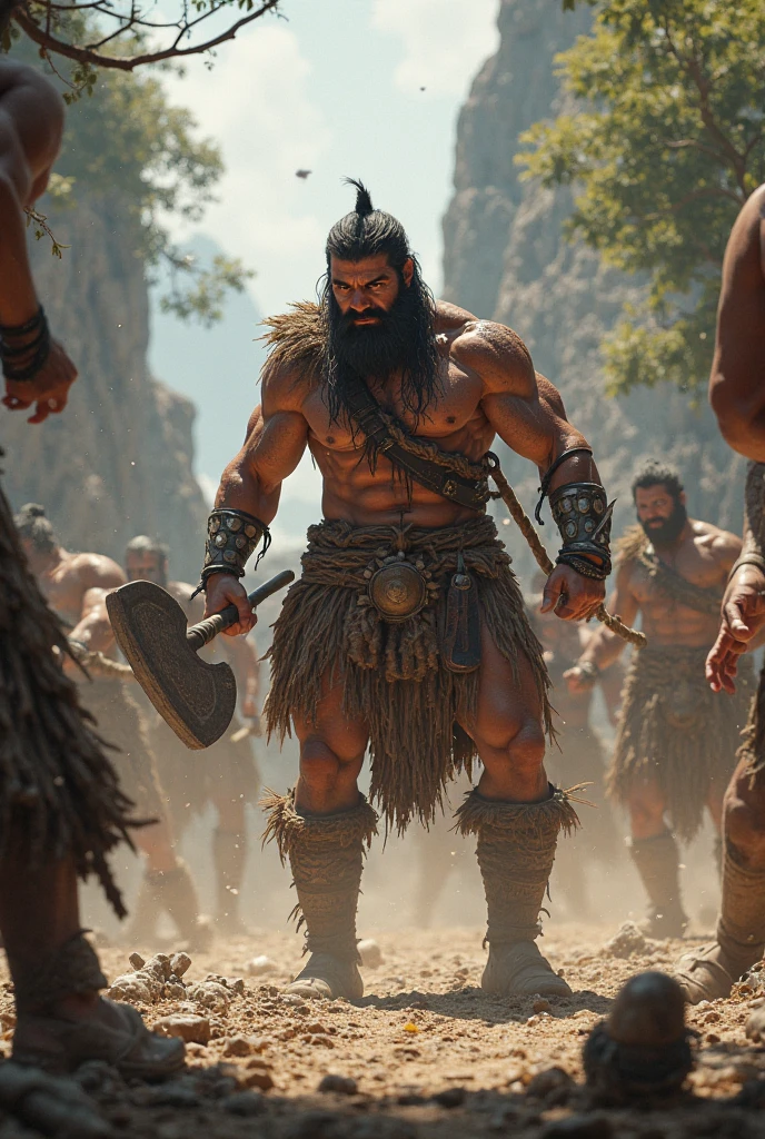 The furious warrior with axe in the hand , warrior that single handle defeat the hayhay kingdom and king kartiveerya. 