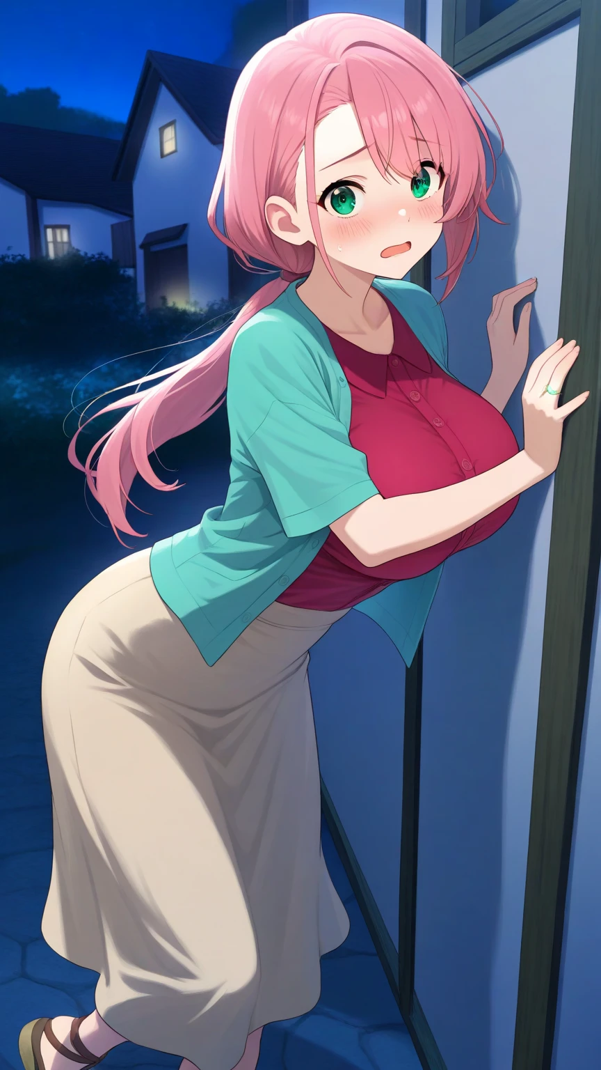 (Highest quality, 8k, masterpiece :1.3),Mrs. Yuigahama,ガハMom, As I expected, my youth romantic comedy is wrong。, One woman,Bun Hair,30 years old,Mom,Orange Hair,nsfw,Bewitching Smile,Sexy pose,Sex with a man,Penis insertion,Normal position