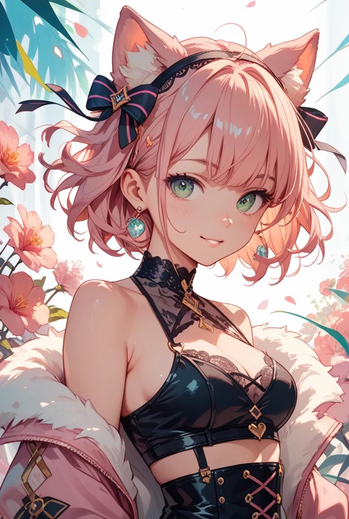 best quality,Astonishing,masterpiece,Beautifully,Ultra-high resolution,Extremely detailed,Intricate details,Beautiful and detailed,Meticulous attention to detail,8k resolution,Clear focus,Camera Effects,(Extremely detailed CG unity 8k wallpaper),Pink Eyes,cosmetic,Heart-shaped pupil,Glowing eyes,Tsuri Plum,Naughty face,Flash,Torogao,Charming smile