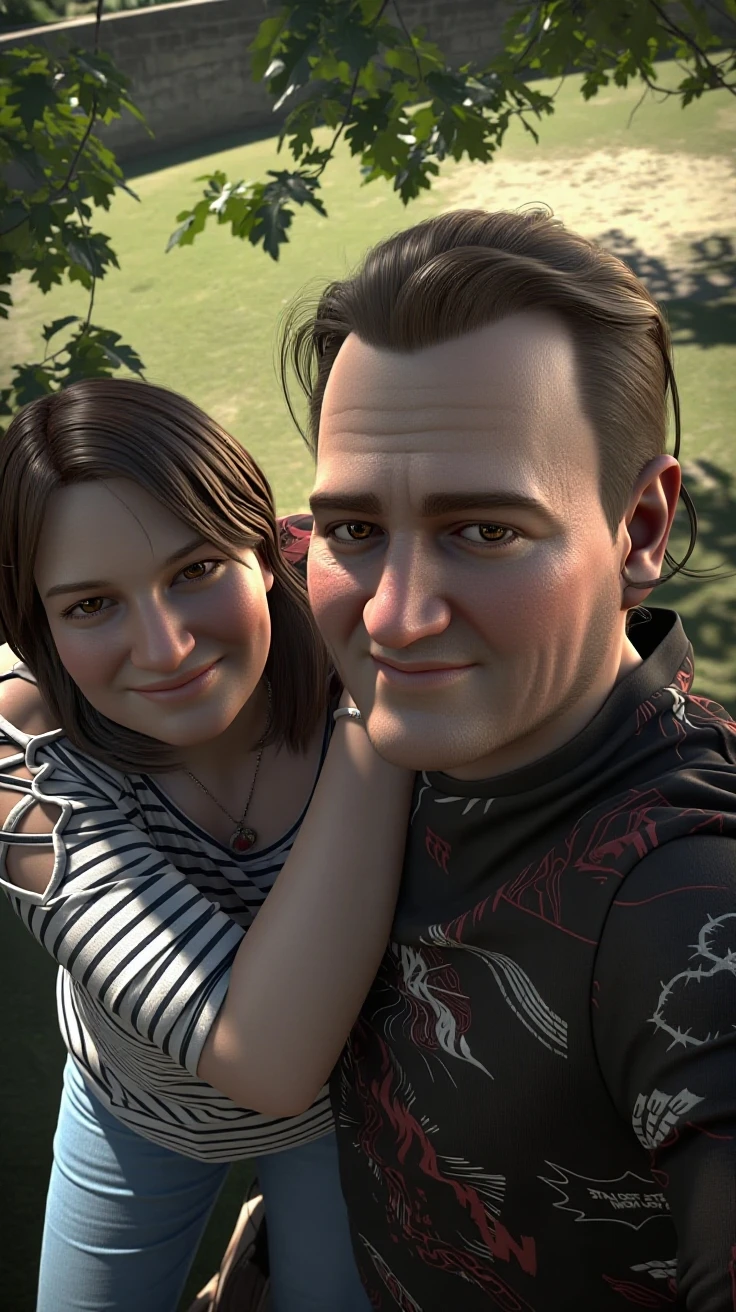 Claude and girl friend gta sa ultra realisitc depth of field 4k ratio