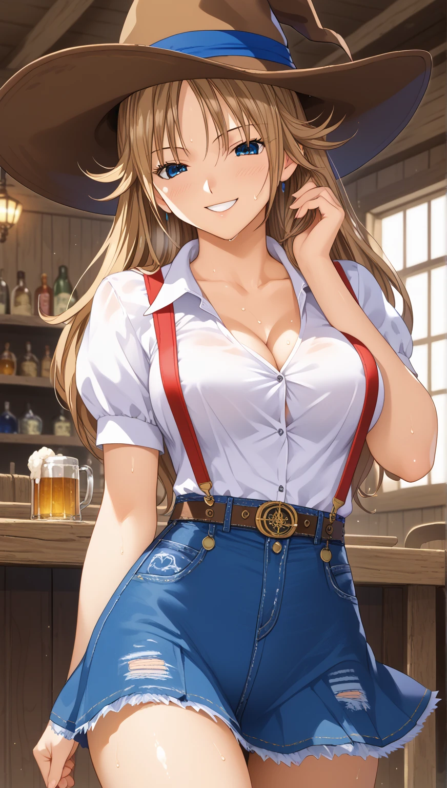 (masterpiece, best quality:1.2), ((Extremely detailed)), high resolution, Anime style , photo, photography, Detailed background,1. Beautiful woman Lei Dianming, (Pantyhose), boots,Cowboy shooting, Looking at the audience,A faint smile, earrings, skirt, Necklace, Vest, Cross your legs, From below, On the sofa, Windows, living room,Anime style,blond