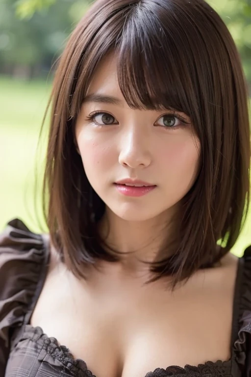 masterpiece、The highest image quality、hightquality、Beautuful Women、japanes、Popular Korean Makeup、detaileds、detailedsな目、detailedsな皮膚、Beautiful skins、超hight resolution、(现实:1.4)、very extremely beautiful、Slightly younger face、Beautiful skins、thin-waist、(A hyper-realistic)、(illustratio)、(hight resolution)、(8K)、(非常にdetaileds)(The best illustrationeautifully detailed eyes)、(超detaileds)、(wall-)、(detaileds顔)、ビューアのdetailedsを見る、 detailedsな顔、pureerosfaceace_v1、A smile、Looking straight ahead、photos realistic、Colorful hair color、(((very_Short_hair)))、((Background with:natural)),A slight smil,white clothes