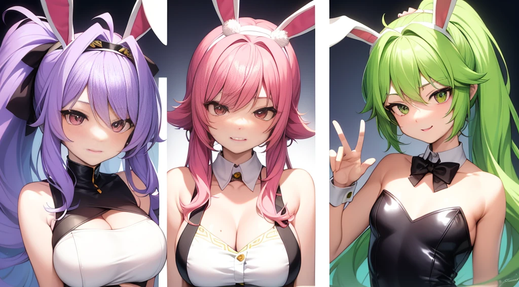 6playboy bunny girls are divided into left and right in the mansion hall and lining up to welcome their masters, __breasts__,
shiny leotard, bunny ears hair band, happy smile, open mouth, {from above, cleavage, floor,| from bellow, ceiling, thigh,| ,}{squatting| contrapposto| },
absurd resolution, best quality, absurd detailed, ultra detailed background,