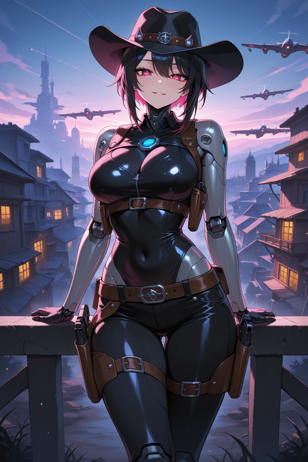 Beautiful Alluring cyberpunk female soldier, wearing camo colored suit, camo armor, camo leotard, glowing parts, exposed mechanical arms, exposed mechanical legs, Athletic Well Toned Body, Elegant Form, Barely Clothed, cleavage, Beautiful Face, Ominous cyberpunk Theme, Fiverr Dnd Character, Octane Render, Digital Art, Extreme Detail, 4k, Ultra Hd, Polished, Beautiful, Hyperdetailed, Intricate, Elaborate, Meticulous, Photorealistic, Sharp Focus, Wlop, Character Design, Unreal Engine, 3d Rendered, Volumetric Lighting, Reflections, Glossy, Digital Illustration, Sensual Pose, Suggestive Pose, Lewd, Full Body Shot, anatomically correct, 💖❤💕💋❣