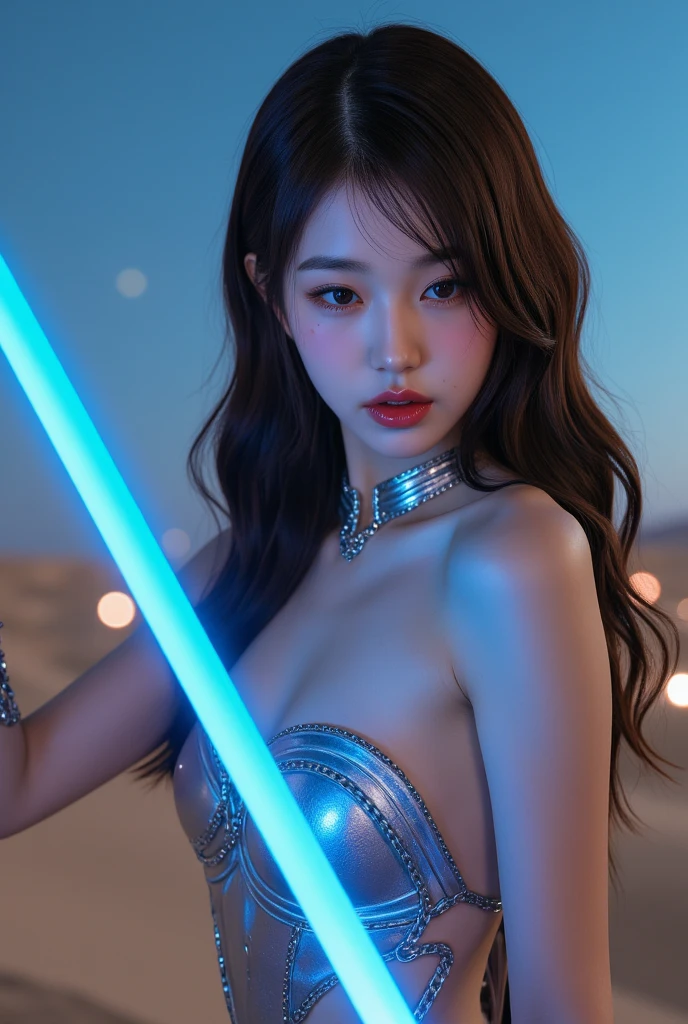 there is a woman in a bikini holding a baseball bat, nami from one piece, nami one piece, deviantart artstation cgscosiety, splashes of lightning behind her, epic digital art illustration, goddess of lightning, epic fantasy digital art style, epic fantasy digital art, 2. 5 d cgi anime fantasy artwork, mermaid cyborg with a laser whip, gorgeous young korean woman, inspired by Kim Deuk-sin, photo of slim girl model, sakimichan, thin waist, taejune kim
