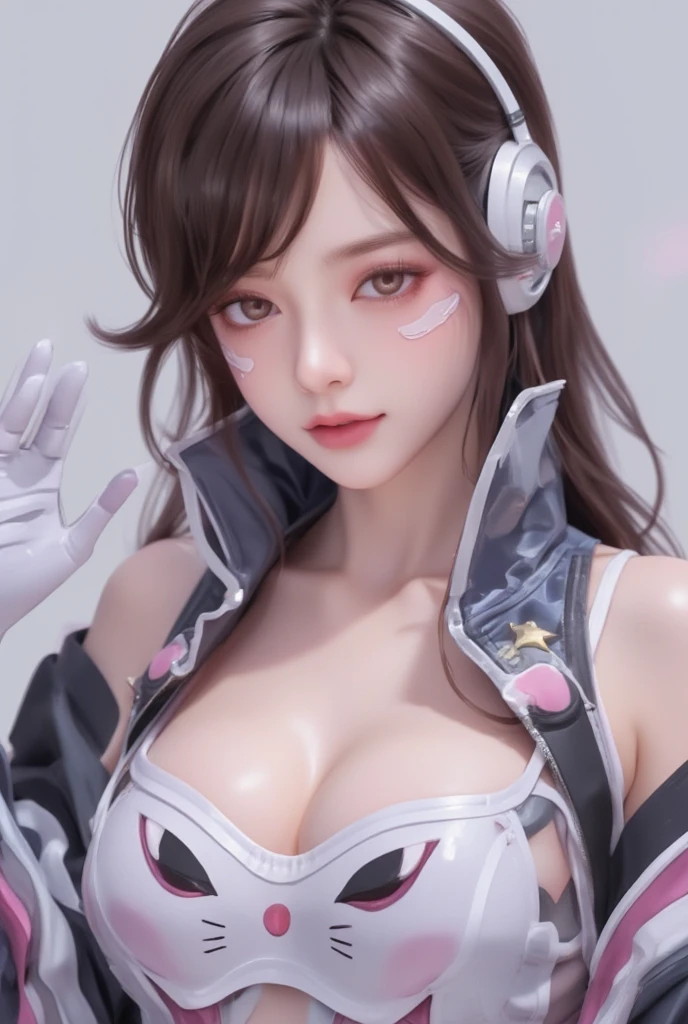 Game Art，Best image quality，Maximum resolution，8K，(A bust photo)，(portrait)，(Head close-up)，(Rule of Thirds)，Unreal Engine 5 rendering works，20 year old girl，((Queen))，The eyes are very detailed，(Large Breasts)，Elegant and noble，light，Ray Tracing，Game CG，((3D Unreal Engine))，OC rendering reflection mode，4K，Ultra-clear，Sensual，Translucent lace，Fair and plump figure，Pretty Face，Glossy Gel Coat，身着华贵礼服的Queen，Crystal Gem Crown，Necklace jewelry，blue eyes，Gorgeous and intricate tattoo designs，Ultra-clear portrait，Sexy thick lips(Red lipstick)，Gorgeous clothing，Diamond Gold，Luxury Costume Jewelry，Diamonds of the Universe，Pearl gemstones，