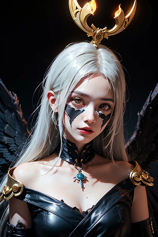 mpts
Copy
(((masutepiece, of the highest quality, super detailed))), a knight, white background, plain background, Bloodborne inspired, Bloodborne, occult aesthetic, occult, Complex mechanical cyborg girl, Skeleton body, red and white clothing detailed and intricate steampunk and detailed gothic lolita (with a hood), diadems, very thin long legs, Complex mechanical boots above the knee, Fluttering lace flared mini skirt, beautiful small breasts directed upwards, (((( Highly detailed face))), small thin nose, Small thin lips mouth, (((Very sharp focused eyes))), Very large slit precision pale grey eyes that shine like jewels. very long eyelashes, Silver hair swaying in the wind, Emitting a dazzling light in a mandala pattern, white background, Very dramatic and cinematic lighting, red and white clothing, full body, whole body, body, cosmic horror