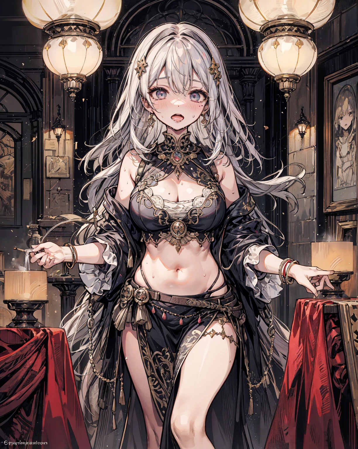 Make a busty dancer