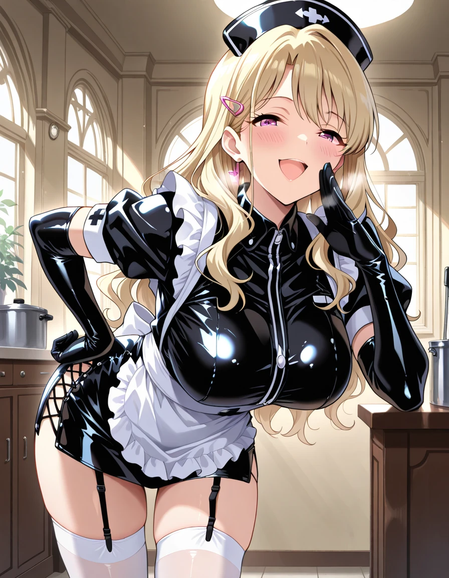 (8K, RAW photo, 最high quality, masterpiece:1.2), High-definition RAW color photo, Professional photo shoot, cinematic light, alone, (((young woman, Sexy Bunny Girl))), (Sharp features), (small face), (high detail skin: 1.2), clavicle, cute face, beautiful eyes, long eyelashes, (blonde, Brownい瞳), ((have cleavage: 1.2)), (beautiful breasts:1.5), (camel toe details), spread your legs, I lean back with pleasure, Feels good, ((very detailed女)), (tits:1.9), (thin:1.4), very detailed顔と肌の質感, 詳細なeye, double eyelid, カメラを横eyeで見る, belly button, expose the belly button, put your hands behind your body, camel toe, ((blonde, shortcut)), thinボディ, ((toothy smile:1.2)), big breasts, normal hip joint, Brown_eye, cowboy shot, (separate collar, separate cuffs, sexy fishnet stockings, Glossy black bunny girl outfit, white round tail decoration, black bunny ear headband, high heels), Upper body portrait, night club, bar counter, 見つめるeye, beautiful skin, shiny skin, perfect fingers, five fingers, anatomically correct, background bokeh, high quality, surreal, bright colors, ((very detailed, photo shoot)), female masturbation fingering,(gravure pose,fullbody,face focus:1.5),