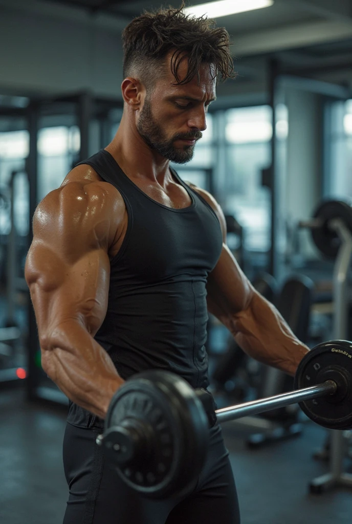 A person lifting weights
