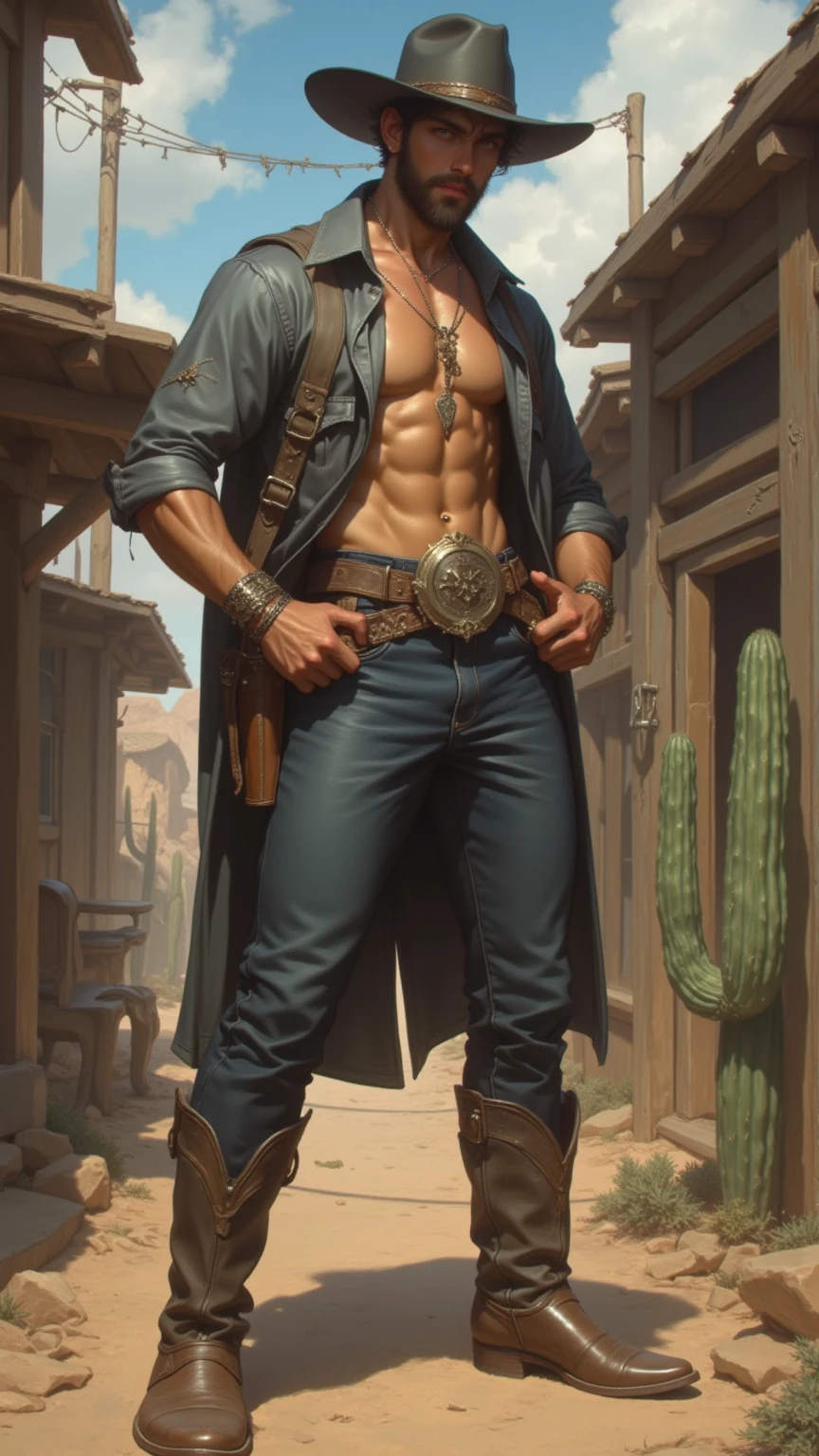 Emenim as a cowboy, concept art, 4k