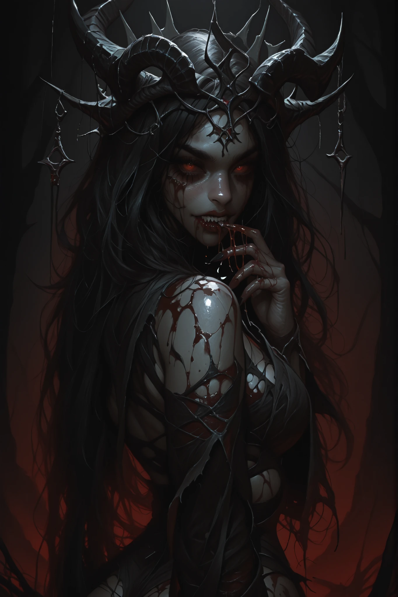 Compelling portrait, young woman with a bald head, round glasses, and blue lips, embracing the gothic aesthetic, captivating presence, eerie atmosphere, cemetery in the background adding depth, contrasting elements of beauty and darkness, (edgy:1.2), (unique style:1.1), (expressive:1.1), (haunting ambiance:1.1), (bold fashion:1.1), (intriguing features:1.1), (intense gaze:1.1), (macabre allure:1.1), (powerful symbolism:1.1), (compelling composition:1.1), (8k resolution), (masterpiece quality), by Greg Rutkowski