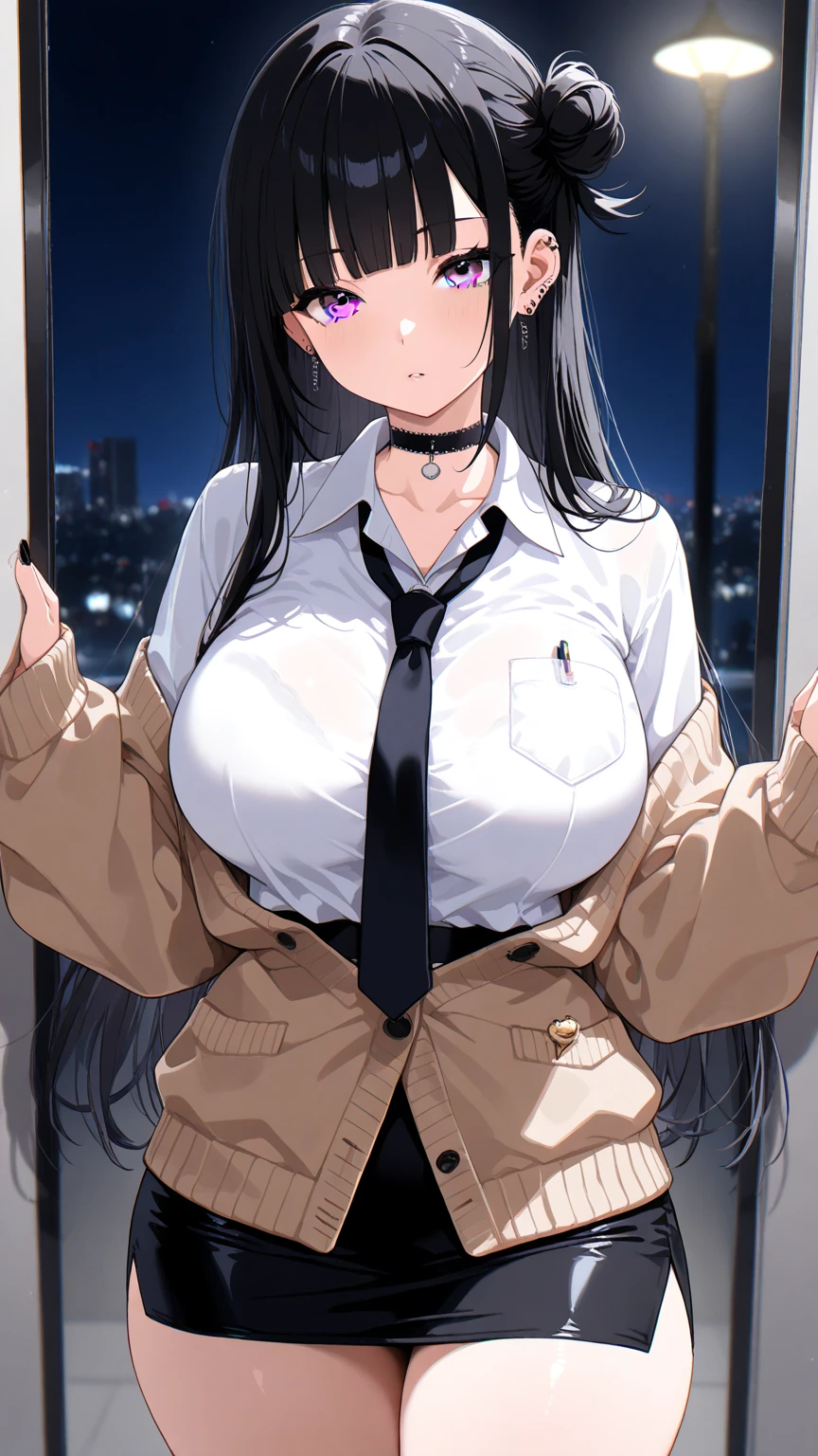 black-hair,bainded-hair,Braided Hair、long-hair,red-eyes,big-breast,business-suit,black-business-suit,black-pantyhose,mini-skirt,23 years old,older sister、Ultra-high resolution、Ultra HD,Braided Hair、red-tie,standing,milf,wife,huge-nipple,dark-makeup,dark-huge-nipple