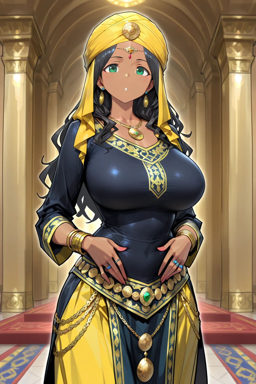 Goddess Of Fertility, wide hips, thick thighs, bursting breasts, Sari