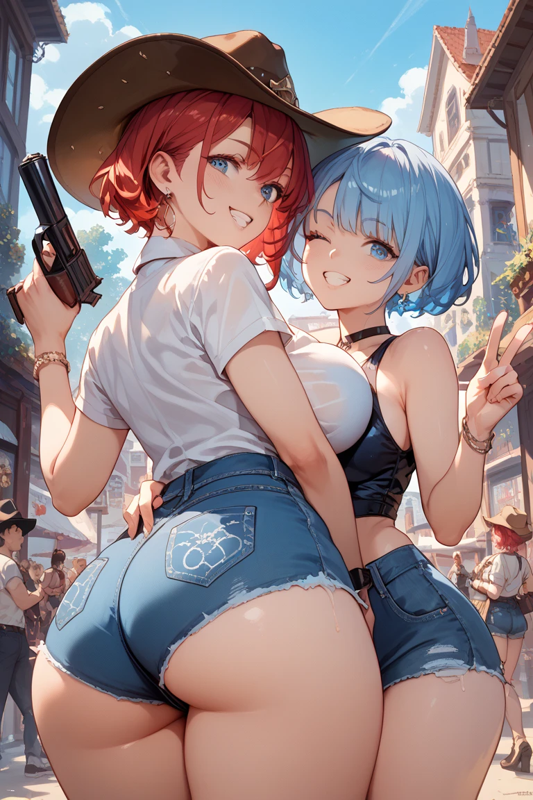 holding, gun, holding gun
