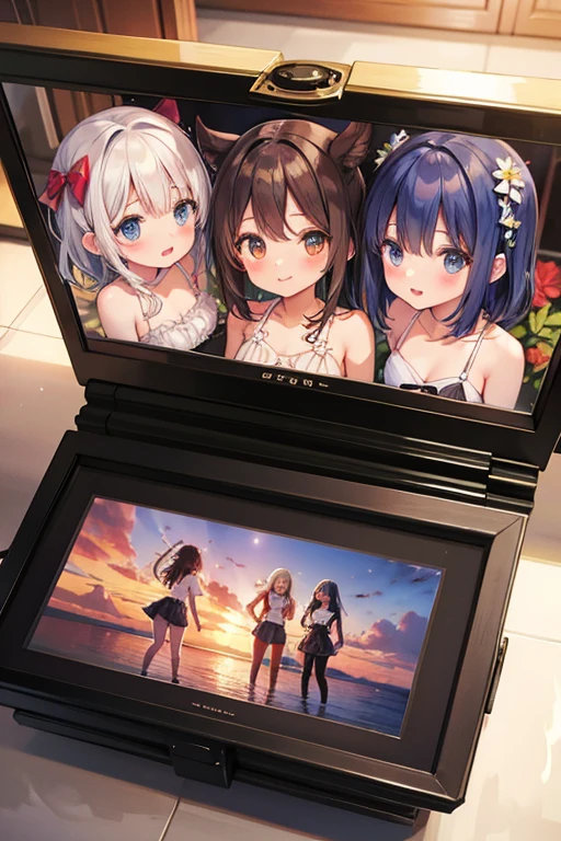 (through wall:1.4), SchoolGirls wearing white thongs, Sexy uniforms, Glistening ivory skin, no legwear, name plate . (Character concept art:1.4)
