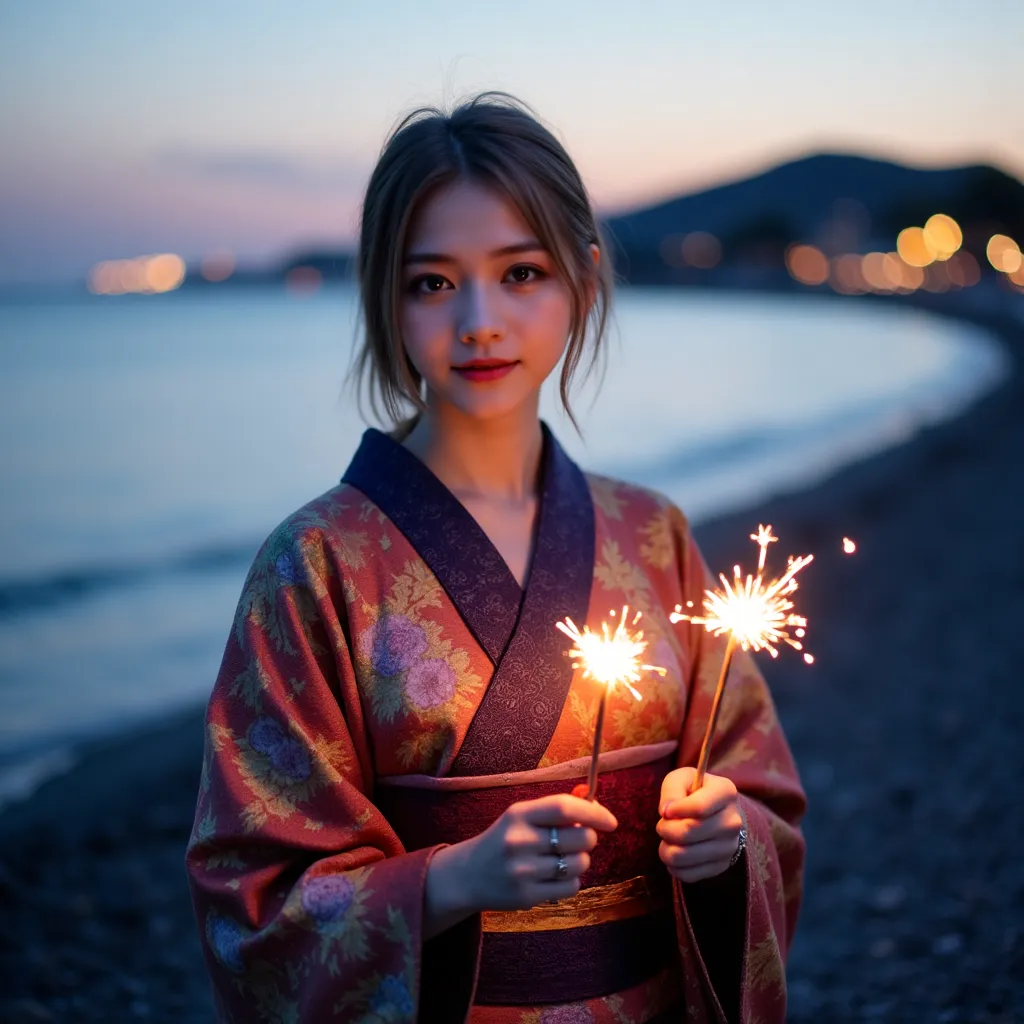 Fotografia de faíscas estilo japonês