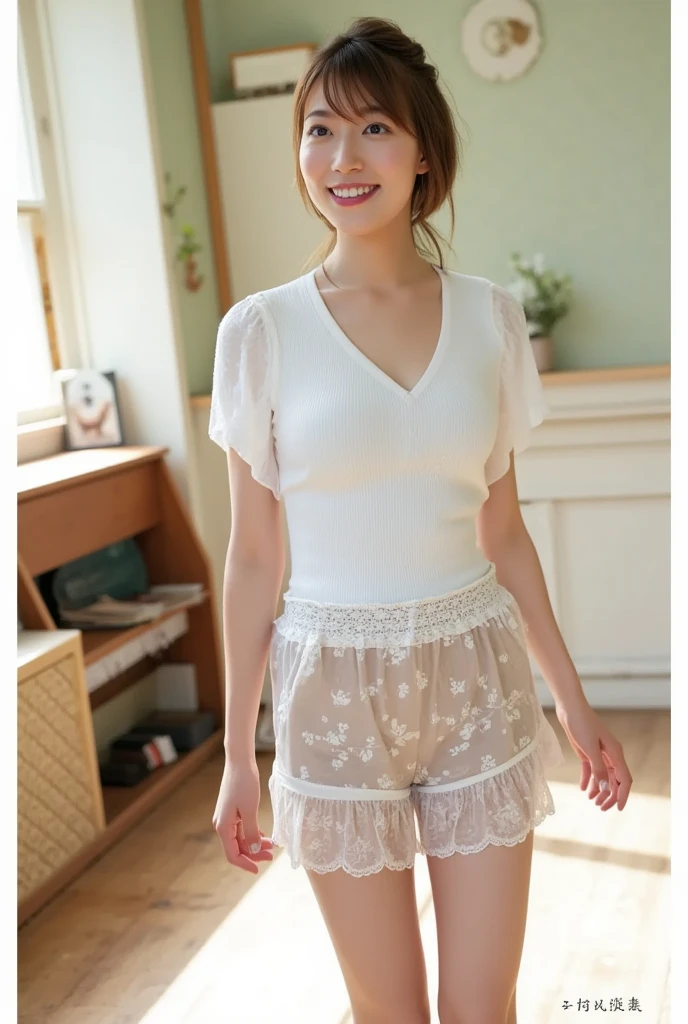 (v long neck lace t-shirt, lace mini-skirt), (Christmas, Christmas Ornaments, Christmas tree), Indoor, ( lace panties:1.2), depth of fields, (View from below:1.3),(Twin-japanese:1.2), (Backwards:1.4), Looking back, (extremely detailed beautiful face), Amazing face and eyes, (Best Quality:1.6), (Ultra-detailed), (extremely detailed CG unified 8k wallpaper), Highly detailed, High-definition raw color photos, Professional Photography, Realistic portrait, Amazing face and eyes