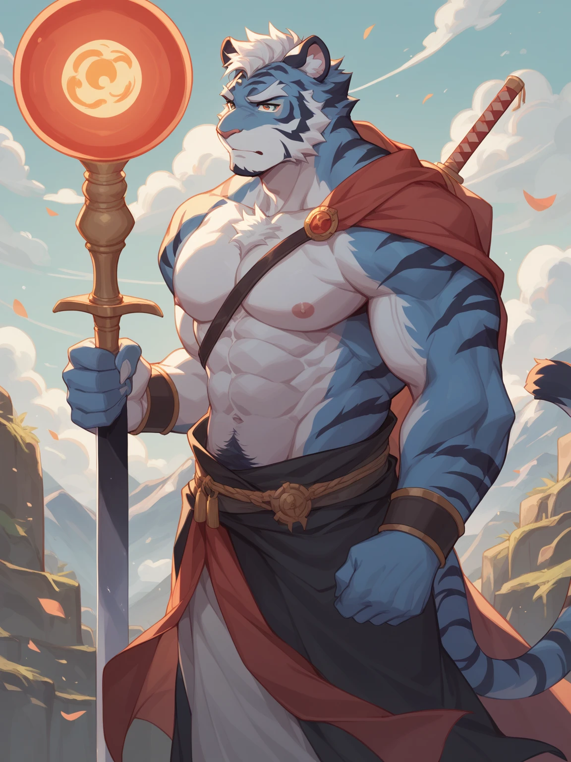 linhu, Male, anthro, The genitals, Muscular, , Muscular male, Solo, genital fluids, bodily fluids, Traitor, Abs, pecs, muscular anthro, hi,It's nothing, how to, The erection, scally, , Humanoid genitalia, Humanoid , Blonde hair, Biceps, cum on chest, balls,mammal, Blush, Detailed background, Cave, Announced by Kanin,author:Milk Tiger 1145,author:Arashi Takemoto,by null-ghost,独奏,musculous,plumw,Burly,4K,A high resolution,Detailed face,Detailed eyes,A detailed,((full bodyesbian)),(Fine eyes, eBlue eyes, glowing light eyes):1.1,Morning, (Particle,glowworm, Orange glows):1.3, detailedbackground, Photorealistic,realistic hand,8K HD,(dark shadow,Wide dynamic range,hdr,low-light:1.2),author:(pino daeni,by ruaidri),(virtyalfobo),(Kenket),Naked abdomen、Chinese Kung Fu pose、Tiger tail,standing on your feet,Show muscles,looks down on a viewer,Erection of the ,