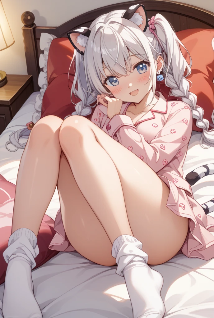 masterpiece、top-quality、Plush bed、disheveled hair、