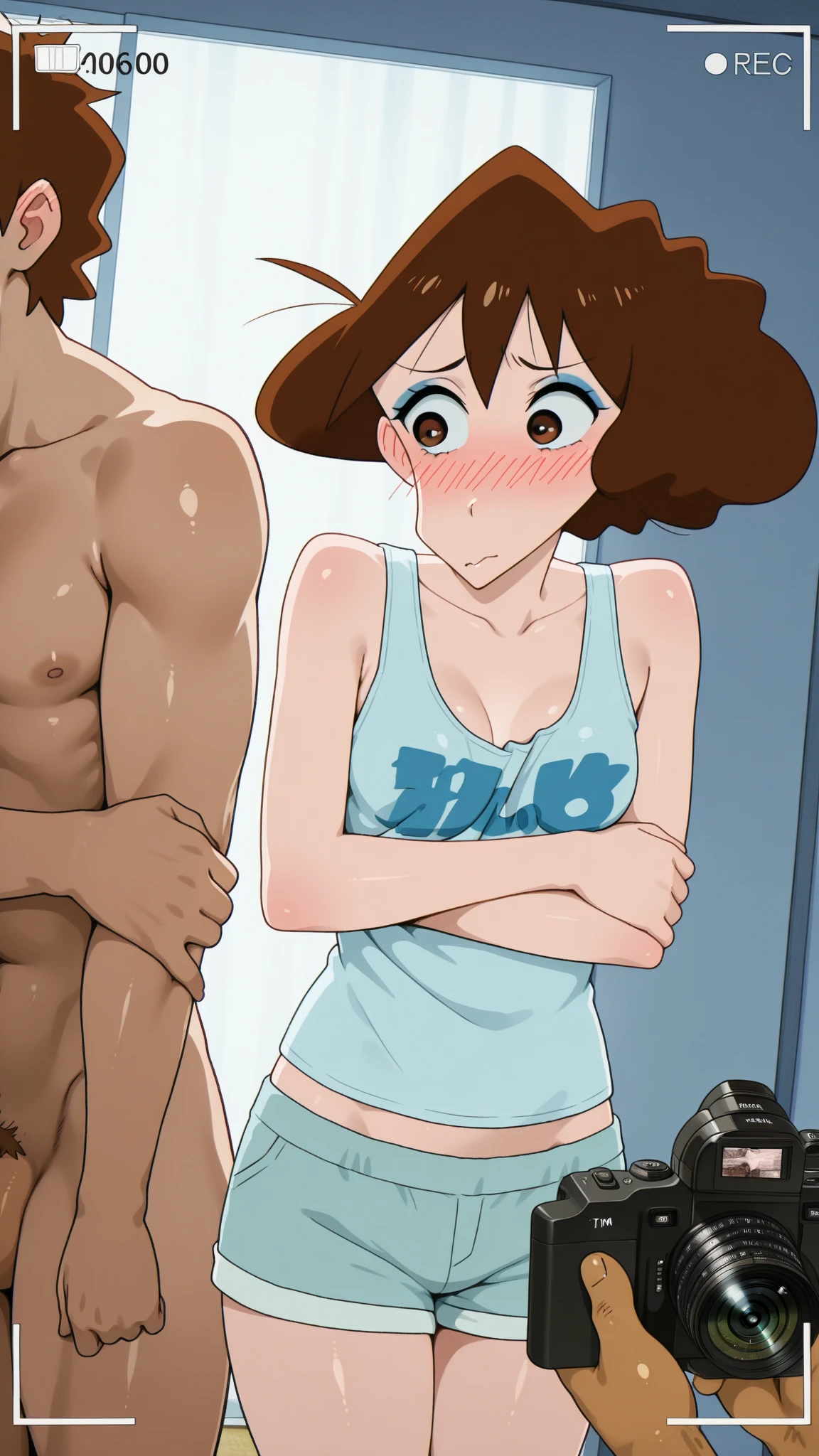 1 boy,1 girl、complete human body、masterpiece, highest quality, High resolution, 1 girl、beautiful girl、cute、((vapor,)),Intense sex between a girl and a sneaky faceless macho guy, tall man、Standing sex, hug ,Love Press、short hair、(((orgasm)))、nipple、shaved pussy、small breasts、flat chest.small breasts、next to 、spread your legs、Watery eye、dislike、resist、
