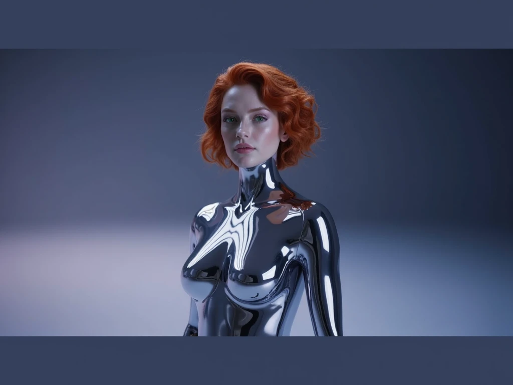Create a breathtaking, ultra-high-definition image in 16K resolution that captures the elegance and innovation of a high-fashion runway scene, with a realistic photo aesthetic. | Visualize a stunning red-haired supermodel with flowing hair, beautiful eyes, an aquiline nose, and cute freckles across her cheeks. She exudes confidence and grace as she walks down the runway in avant-garde clothing. Her outfit is a bold and innovative design, blending unique fabrics, shapes, and textures to create a captivating and artistic ensemble. | The scene is set on a high-fashion runway, with dramatic lighting that highlights the model and her outfit. The background features an audience of fashion enthusiasts and critics, seated in rows, their attention focused on the model. The runway itself is sleek and reflective, adding a modern and sophisticated touch to the scene. | Capture the model in a dynamic pose, showcasing the movement and flow of her avant-garde attire. Her expression should convey a sense of poise and allure, as she confidently strides down the runway. The camera angle should emphasize her full body, highlighting the intricate details of her outfit and her statuesque figure. | The overall ambiance should integrate vibrant colors and rich details, creating a sense of depth and immersion in this high-fashion world. Ensure anatomical correctness, with a focus on ultra-detailed textures and high-quality rendering, capturing every nuance of the model's appearance and the avant-garde fashion design. This masterpiece should embody the spirit of innovation and elegance, immersing viewers in its lifelike depiction. | Keywords: (red-haired supermodel:1.3), ((realistic photo)), ((cute freckles):1.2), ((aquiline nose):1.2), ((beautiful eyes):1.2), ((avant-garde fashion)), ((fashion runway)), ((dynamic pose)), ((dramatic lighting)), ((detailed textures)), ((high quality)).