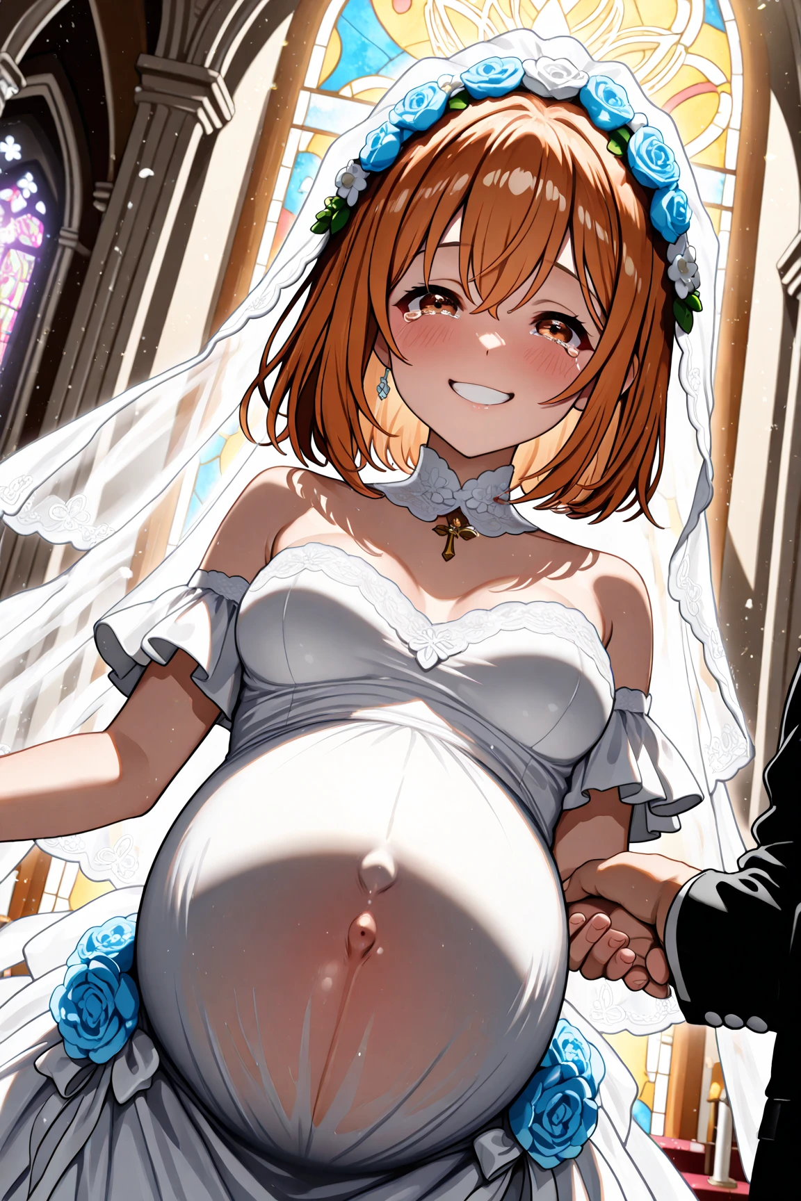 (woman),(((children Grab woman's hip,open leg:1.2))),(huge breasts:1.0),((nsfw)),(Squint eyes:1.2),(embarrassing:1.3,blush:1.3),(orgasm:1.3),(intense ecstasy:1.2),(tears:1.1),(skirt,lace panties:1.1),(milf:1.1),(clear:1.3),(stupid:1.1),(vapor:1.1),(wet:1.0),(Sweat:1.2),(Long Sleeve),(((tight shirt,button-down))),((at the church:1.1)).(nun:1.1),