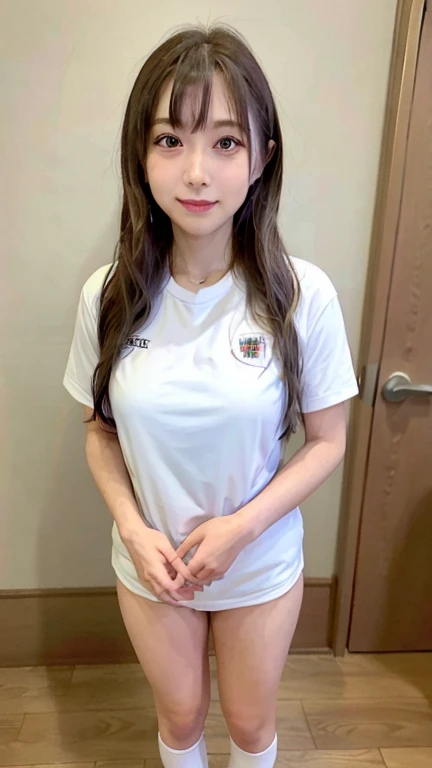 ((Browsing Caution))、((Browsing Caution))、girl,Japanese,high school girl，Has bangs,Pale Light,Glowing Skin、Cute hairstyle，(Spread your legs)，(Sweaty skin)，Navy blue competitive swimwear，locker room，